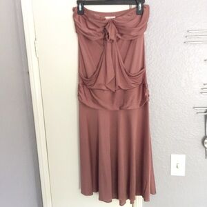 NEW LA ROK strapless silk dress Size M